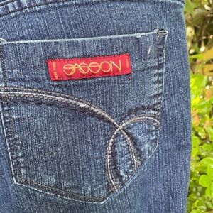 Sasson Dark Blue Denim Jeans Ooh La La New York Paris Plus 16 Vintage